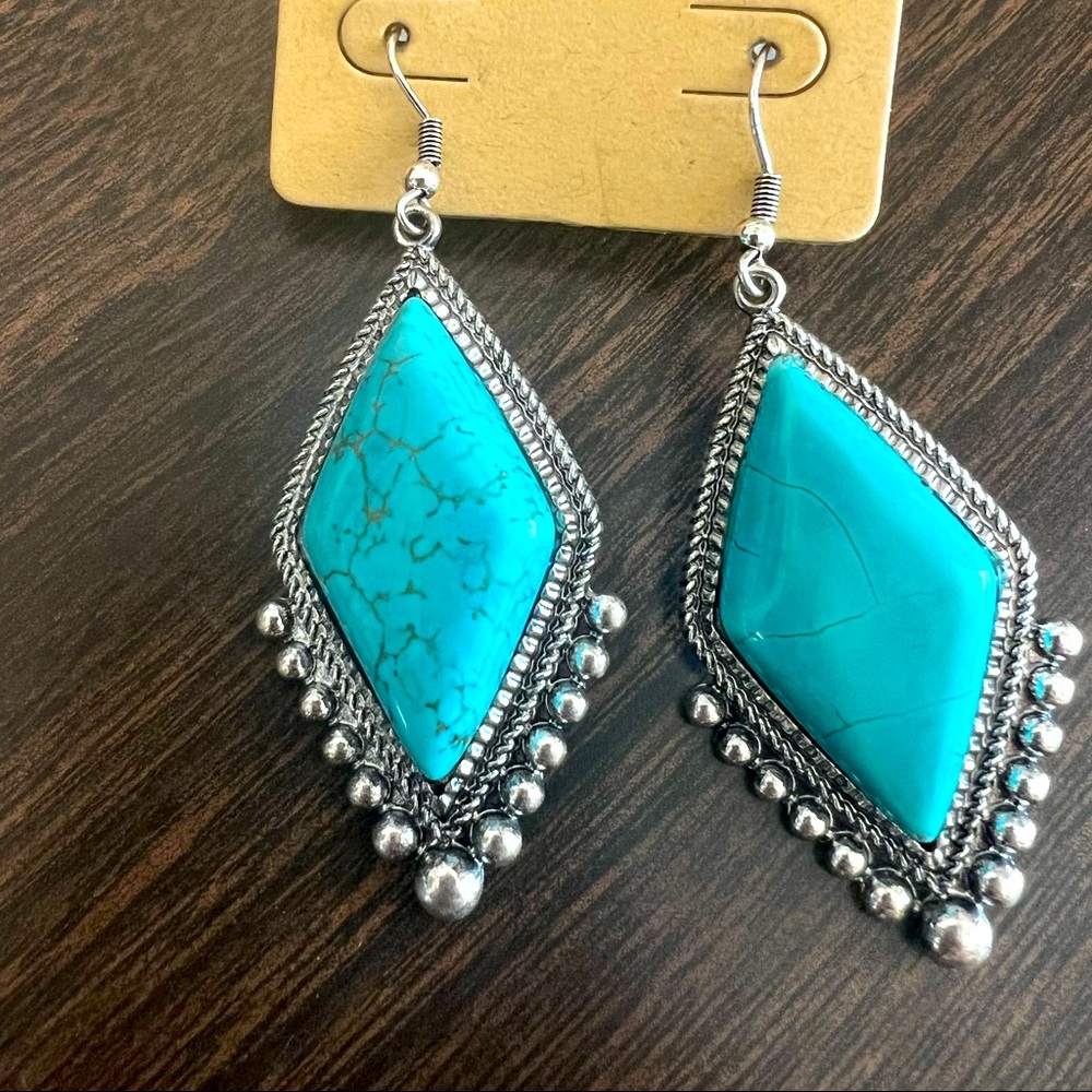 Turquoise Western Earrings